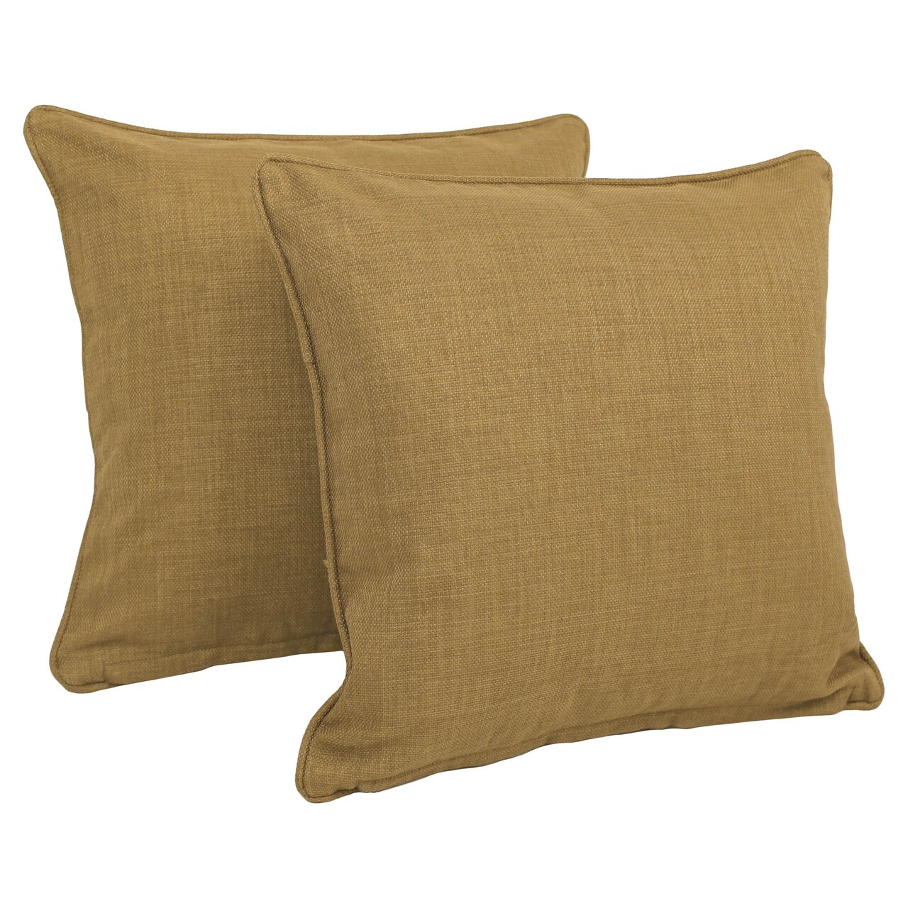 18-inch Outdoor Spun Polyester Square Throw Pillows (Set of 2) - Wheat